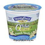 Stonyfield Farm Fat Free Yogurt French Vanilla Center Front Picture