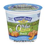 Stonyfield Farm Fat Free Yogurt Peach Center Front Picture