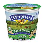 Stonyfield Farm Organic Lowfat Yogurt Vanilla Center Front Picture