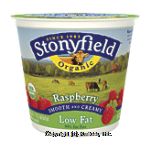 Stonyfield Farm Organic Lowfat Yogurt Raspberry Center Front Picture