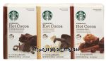 Starbucks  hot cocoa variety; double chocolate, marshmallow, cinnamon dolce, each box 8 1-oz. envelopes Center Front Picture