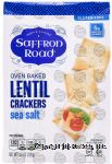 World Cuisine Saffron Road oven baked lentil crackers, sea salt, box Center Front Picture