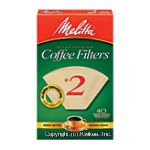 Melitta Coffee Filters #2 Cone Natural Brown Center Front Picture