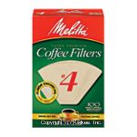 Melitta Coffee Filters #4 Cone Natural Brown Center Front Picture