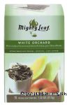 Mighty Leaf White Orchard melon and peach blend, China white tea, 15-whole leaf pouches Center Front Picture