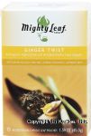 Mighty Leaf Ginger Twist lemongrass, tropical fruits, mint and ginger; caffeine free, 15-biodegradable whole leaf pouches Center Front Picture