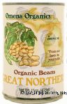 Omena Organics  great northern organic beans, sealed can Center Front Picture