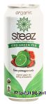 steaz organic iced green tea, lime pomegranate flavor Center Front Picture