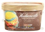 Hudsonville Midwest Crafted Creamery super scoop ice cream; black cherry, blue moon, and vanilla ice cream Center Front Picture