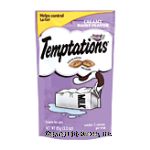 Whiskas Temptations cat treats, creamy dairy flavour, tartar control, crunchy outside, soft inside Center Front Picture