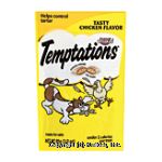 Whiskas Temptations cat treats, tasty chicken flavour, tartar control, crunchy outside, soft inside Center Front Picture