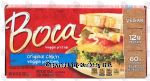 Boca Veggie Protein original chik'n veggie patties, 4 vegan soy protein patties Center Front Picture