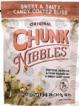 Chunk Nibbles  original mix, with pretzels, salted nuts & candy coated corn squares, resealable bag Center Front Picture