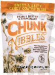 Chunk Nibbles  peanut butter & choclate mix, with pretzels, salted nuts, peanut butter chips, resealable bag Center Front Picture