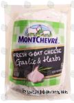 MontChevre  fresh goat cheese garlic & herbs Center Front Picture