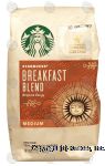 Starbucks Breakfast Blend bright & tangy, medium ground coffee, 100% arabica coffee Center Front Picture