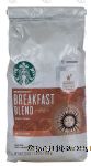 Starbucks Breakfast Blend medium, ground 100% arabica coffee, bright & tangy Center Front Picture