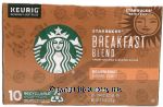 Keurig Starbucks breakfast blend, medium roast ground coffee, 10 k-cups Center Front Picture