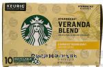 Keurig Starbucks veranda blend, blonde, 10 k-cups Center Front Picture