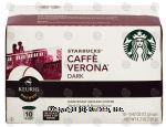 Keurig Starbucks caffe verona; dark roast ground coffee, 10 k-cups Center Front Picture