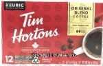 Tim Horton's  original blend, single serve coffee cups, 100% arabica medium roast, 12 cups Center Front Picture