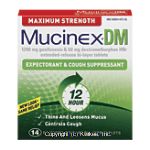 Mucinex DM  maximum strength expectorant & cough suppressant, extended-release bi-layer tablets Center Front Picture