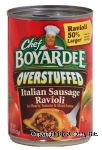 Chef Boyardee Overstuffed Ravioli italian sausage in tomato & meat sauce Center Front Picture