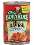 Chef Boyardee Beef Ravioli Mini In Tomato & Meat Sauce Center Front Picture