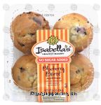 Isabella's Healthy Bakery blueberry burst muffins, no sugar added Center Front Picture