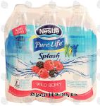 Nestle Pure Life splash; wild berry, natural berry flavored water, 6-16.9 fl oz bottles Center Front Picture