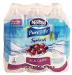 Nestle Pure Life splash; natural acai grape flavored water, 6-16.9 fl oz bottles Center Front Picture