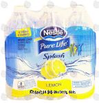 Nestle Pure Life splash; natural lemon flavored water, 6- 16.9 fl oz bottles Center Front Picture