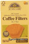 If You Care  coffee filters, no. 4 size, unbleached totally chlorine free Center Front Picture