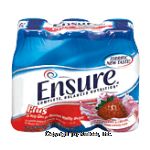 Ensure Plus Balanced Nutrition Shake Strawberries & Cream 8 Oz Center Front Picture