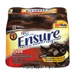 Ensure Plus dark chocolate shake to help gain or maintain a healthy weight, 8-fl. oz. Center Front Picture