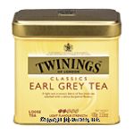 Twinings Of London Classics earl grey tea, blend of fine black teas scented with citrus bergamot flavour, loose leaf Center Front Picture