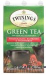 Twinings Of London  green tea with pomegranate, raspberry & strawberry flavors, 20-tea bags Center Front Picture