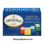 Twinings Of London Classics black tea variety pack, 20 tea bags, 5 per flavor Center Front Picture