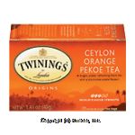 Twinings Of London  ceylon orange pekoe, 100% pure black tea, 20 tea bags Center Front Picture