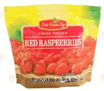 Our Family Fresh Frozen red raspberries Center Front Picture