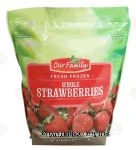 Our Family  strawberries, whole fresh frozen Center Front Picture