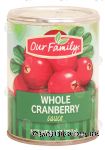 Our Family  cranberry sauce, whole Center Front Picture