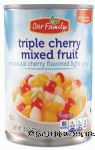 Our Family  triple cherry mixed fruit in light syrup Center Front Picture