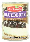 Our Family  blueberry pie fillng & topping Center Front Picture