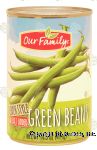 Our Family  green beans, french style, no salt added Center Front Picture