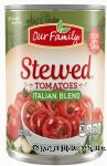 Our Family Italian Blend stewed tomatoes Center Front Picture