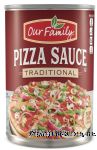 Our Family  pizza sauce, traditional style Center Front Picture