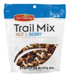 Our Family Nut & Berry trail mix; almonds, cranberries, raisins, cashews & cherries Center Front Picture