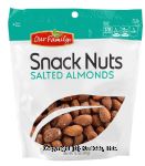 Our Family Snack Nuts salted almonds Center Front Picture