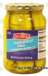 Our Family  kosher dill sandwich slices Center Front Picture